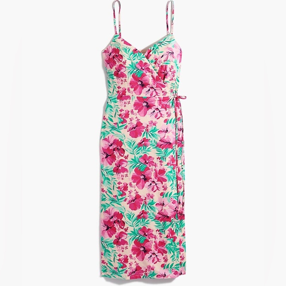 J. Crew Cotton Wrap Floral Dress size 0